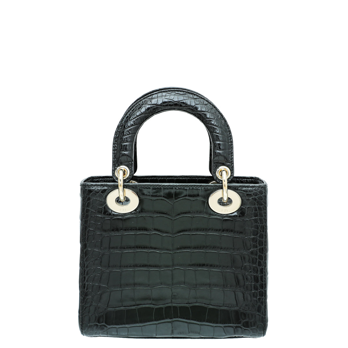 Christian Dior Black Forest Green Lady Dior Alligator Medium Bag Rovelle Bags