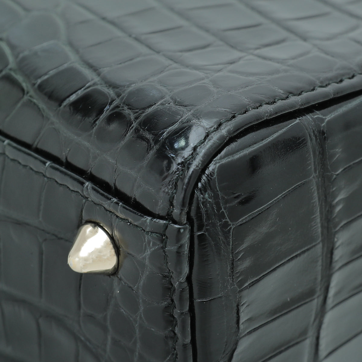 Christian Dior Black Forest Green Lady Dior Alligator Medium Bag Rovelle Bags
