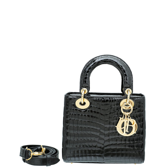 Christian Dior Crocodile Lady Dior Medium Bag Rovelle Bags