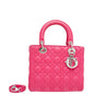 Christian Dior Hot Pink Lady Dior Medium Bag Rovelle Bags