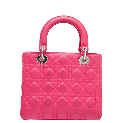 Christian Dior Hot Pink Lady Dior Medium Bag Rovelle Bags