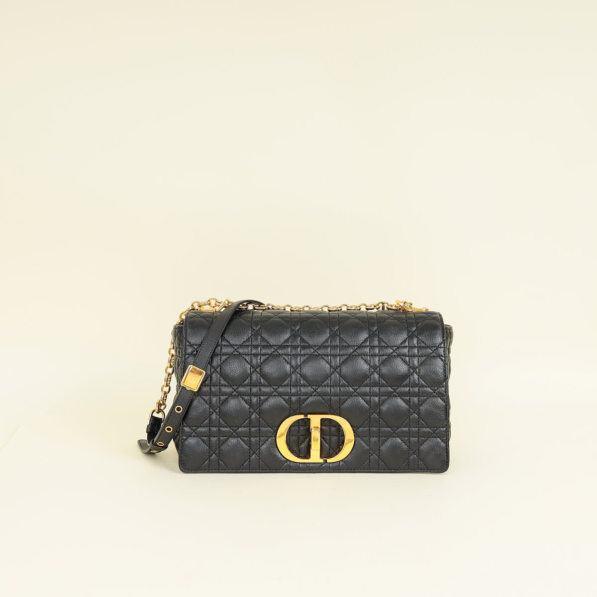 Dior Caro Cannage Black Shoulder Bag Cannage Rovelle Bags