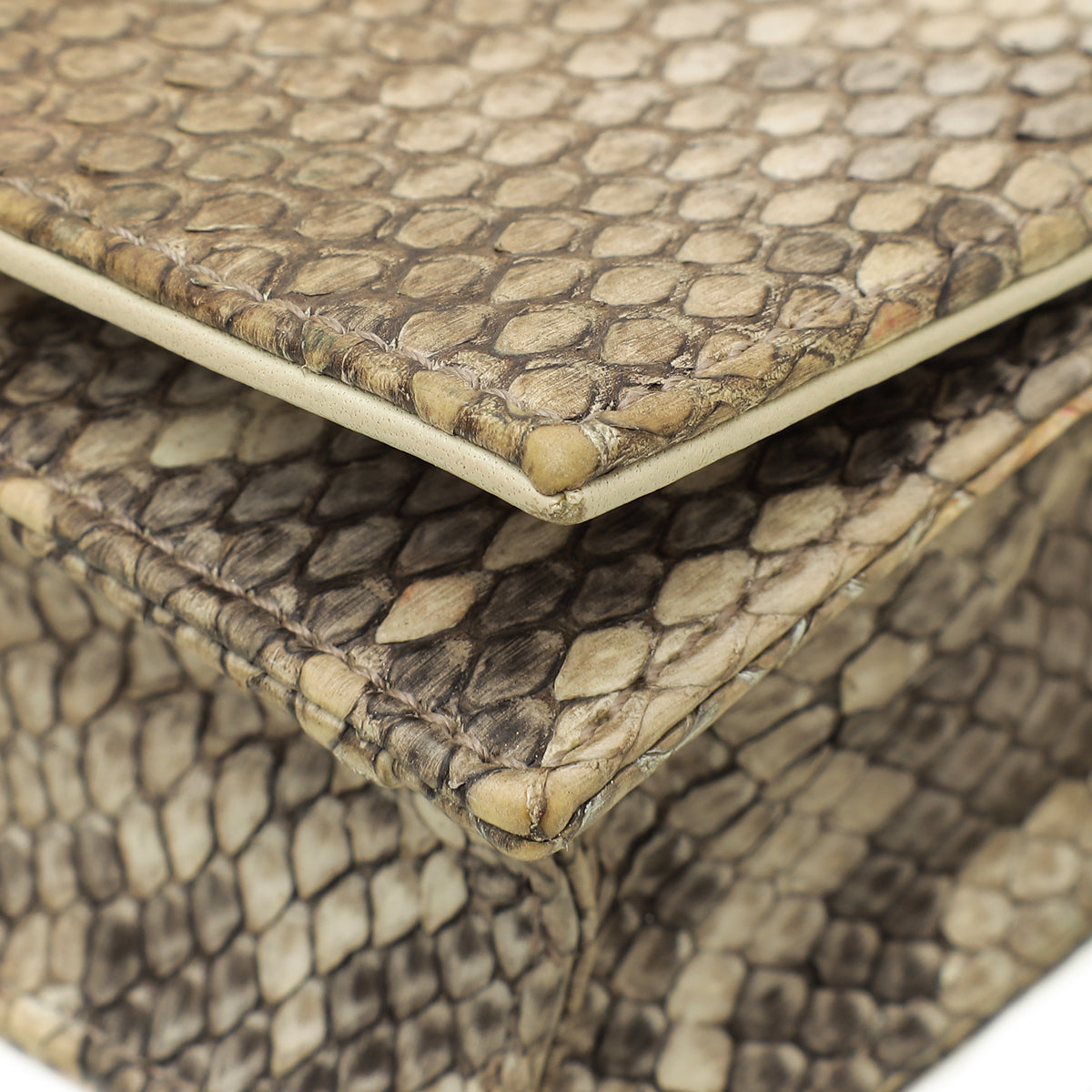 Christian Dior Natural Python Lady Dior Chain Clutch Rovelle Bags