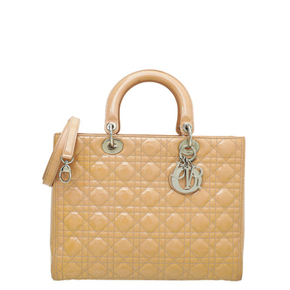 Christian Dior Nude Lady Dior Large Bag Rovelle Bags