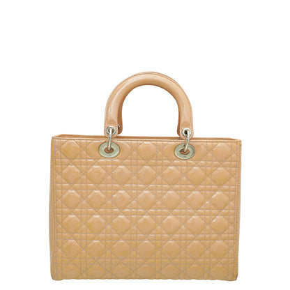 Christian Dior Nude Lady Dior Large Bag Rovelle Bags