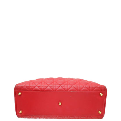 Christian Dior Red Lady Dior Large Bag Rovelle Bags
