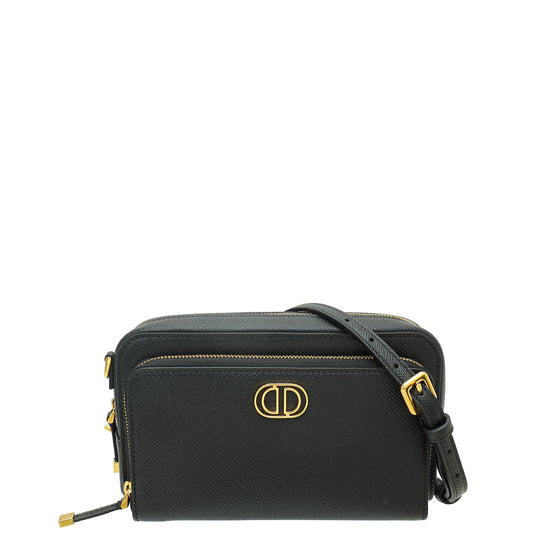 Christian Dior Black Caro Double Pouch Rovelle Bags