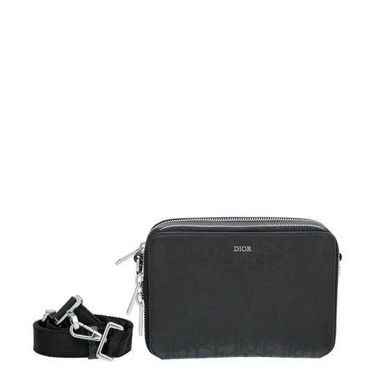Christian Dior Black Oblique Galaxy Messenger Pouch Rovelle Bags