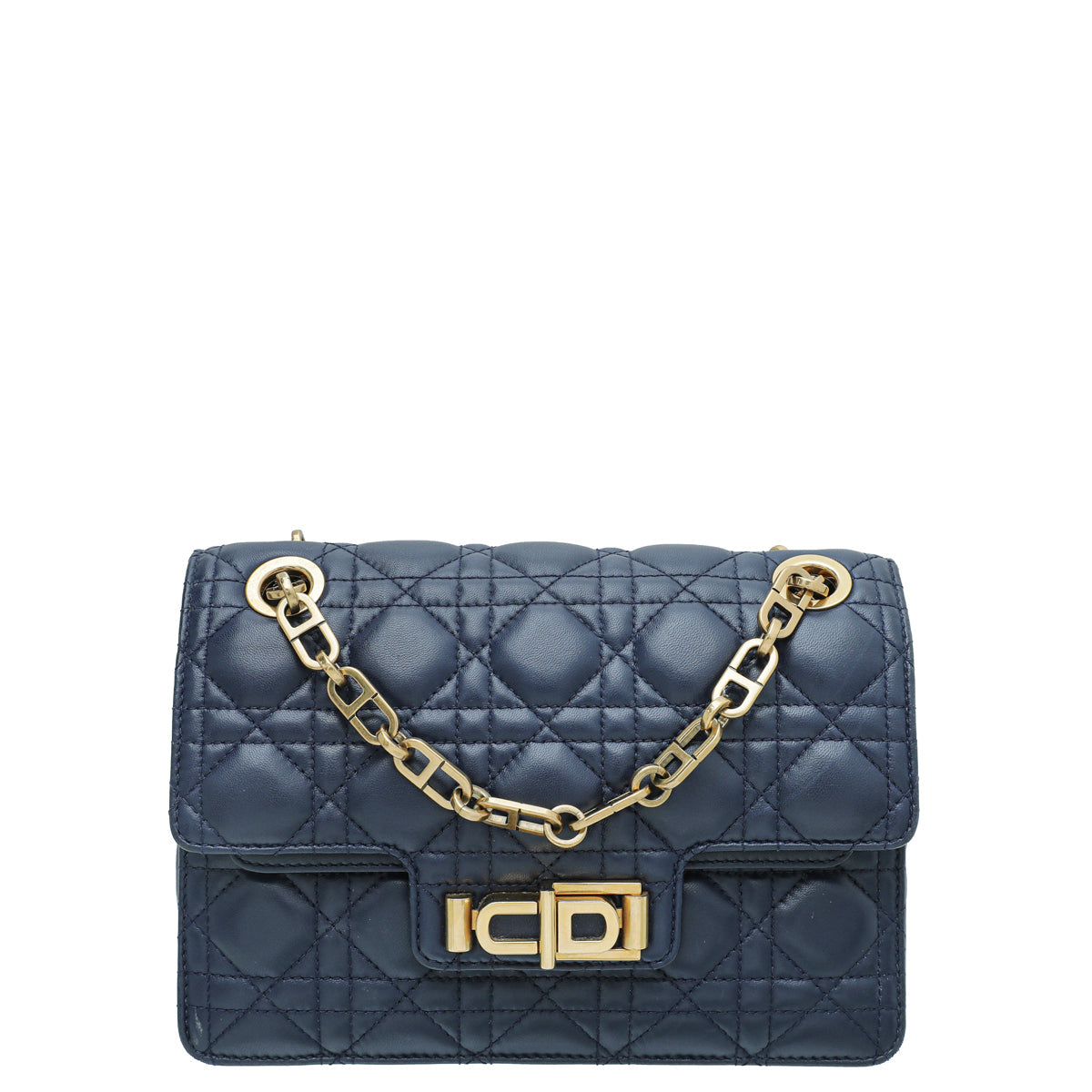 Christian Dior Navy Blue Miss Dior Lined Flap Chain Bag Rovelle Bags