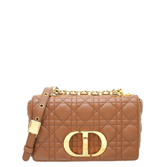 Christian Dior Brown Soft Cannage Caro Small Flap Bag Rovelle Bags