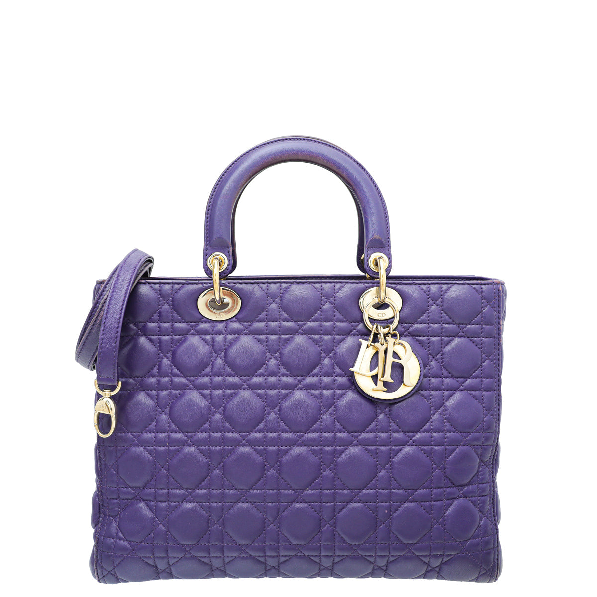 Christian Dior Violet Lady Dior Large Bag Rovelle Bags