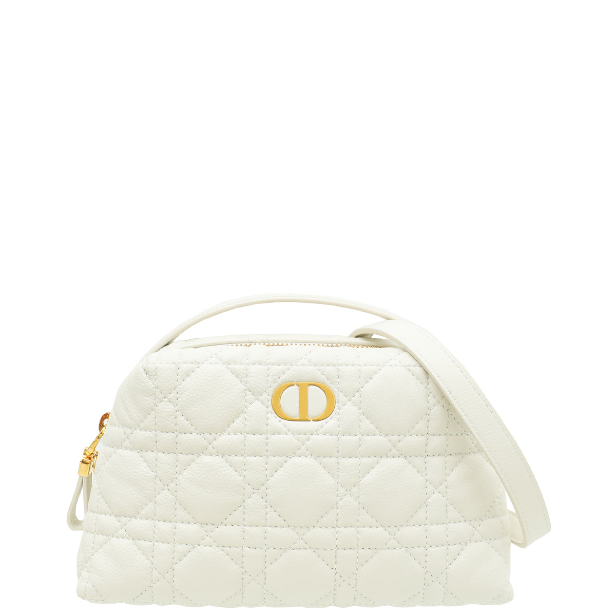 Christian Dior White Cannage Caro D-Cosy Bag Rovelle Bags