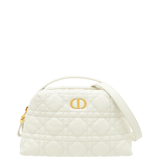 Christian Dior White Cannage Caro D-Cosy Bag Rovelle Bags