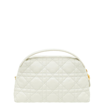Christian Dior White Cannage Caro D-Cosy Bag Rovelle Bags