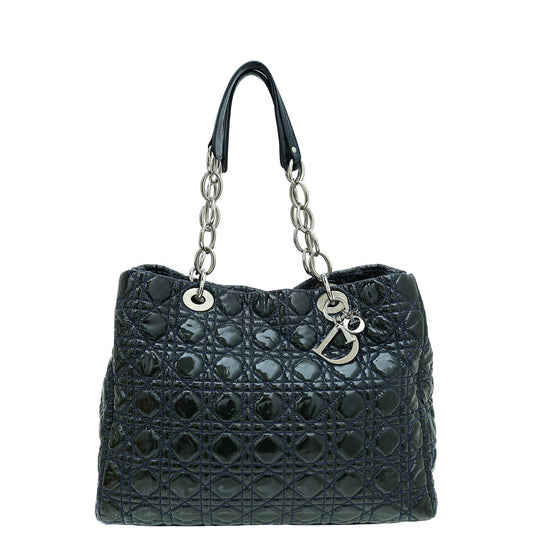Christian Dior Indigo Blue Lady Dior Soft Tote Large Bag Rovelle Bags