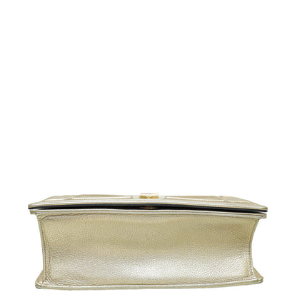 Christian Dior Metallic Champagne Diorama Medium Bag Rovelle Bags