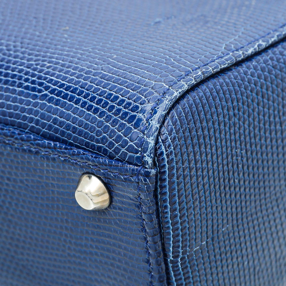 Christian Dior Blue Lizard Lady Dior Mini Swarovski Crystal Strap Bag Rovelle Bags