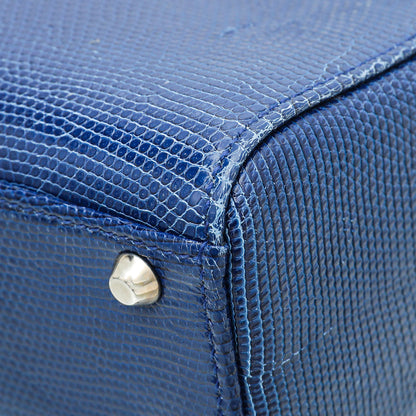 Christian Dior Blue Lizard Lady Dior Mini Swarovski Crystal Strap Bag Rovelle Bags