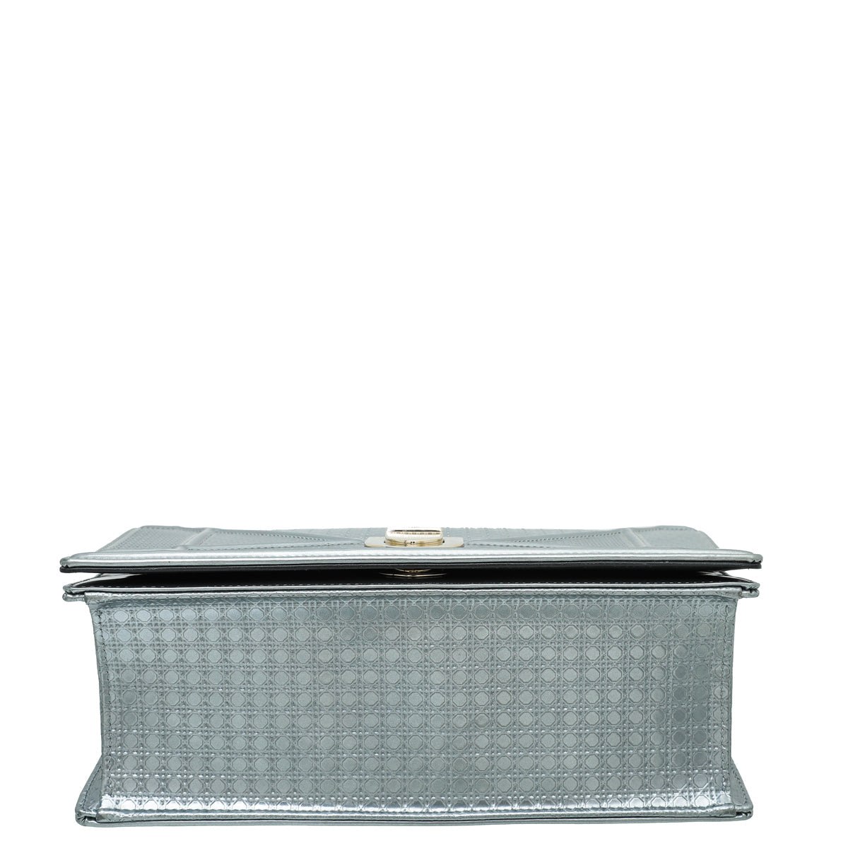 Christian Dior Silver Diorama Micro Cannage Medium Bag Rovelle Bags