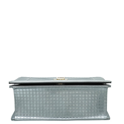Christian Dior Silver Diorama Micro Cannage Medium Bag Rovelle Bags