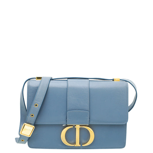 Christian Dior Blue 30 Montaigne Flap Medium Shoulder Bag Rovelle Bags