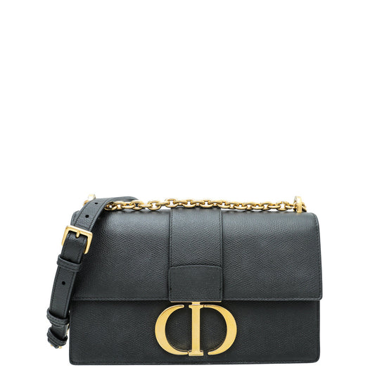 Christian Dior Black 30 Montaigne Flap Chain Bag Rovelle Bags