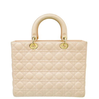 Christian Dior Light Pink Lady Dior Large Bag Rovelle Bags
