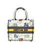 Christian Dior White Multicolor Pixel Zodiac Embroidery Small Book Tote Bag Rovelle Bags