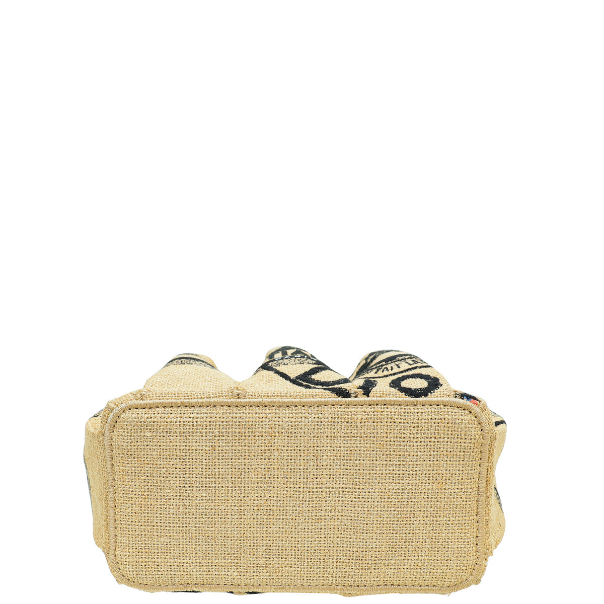 Christian Dior Bicolor Union Jute Catherine Tote Small Bag Rovelle Bags