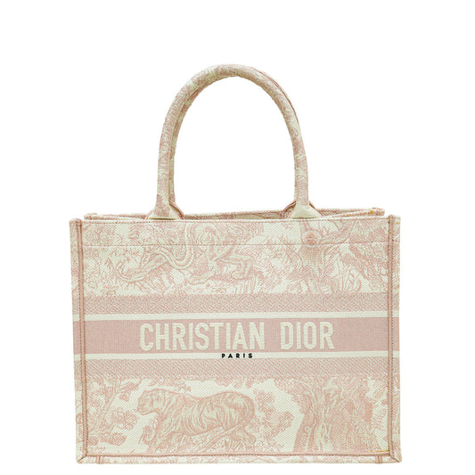 Christian Dior Pink Book Tote Toile De Jouy Saint Tropez Medium Bag Rovelle Bags