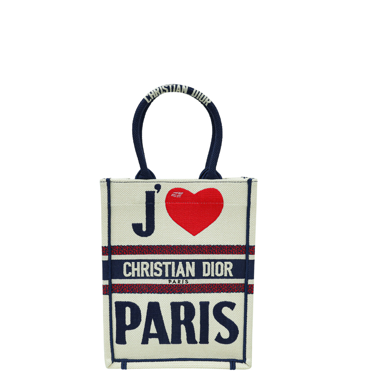 Christian Dior Tricolor Love Paris Vertical Book Tote Bag Rovelle Bags