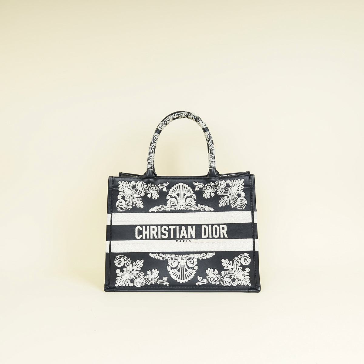 Christian Dior Bandana Embroidery Medium Book Tote Bag Rovelle Bags