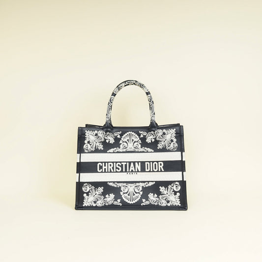 Christian Dior Bandana Embroidery Medium Book Tote Bag Rovelle Bags