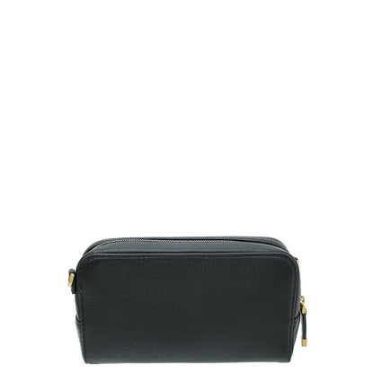 Christian Dior Black Goatskin Double Saddle Pouch Crossbody Bag Rovelle Bags