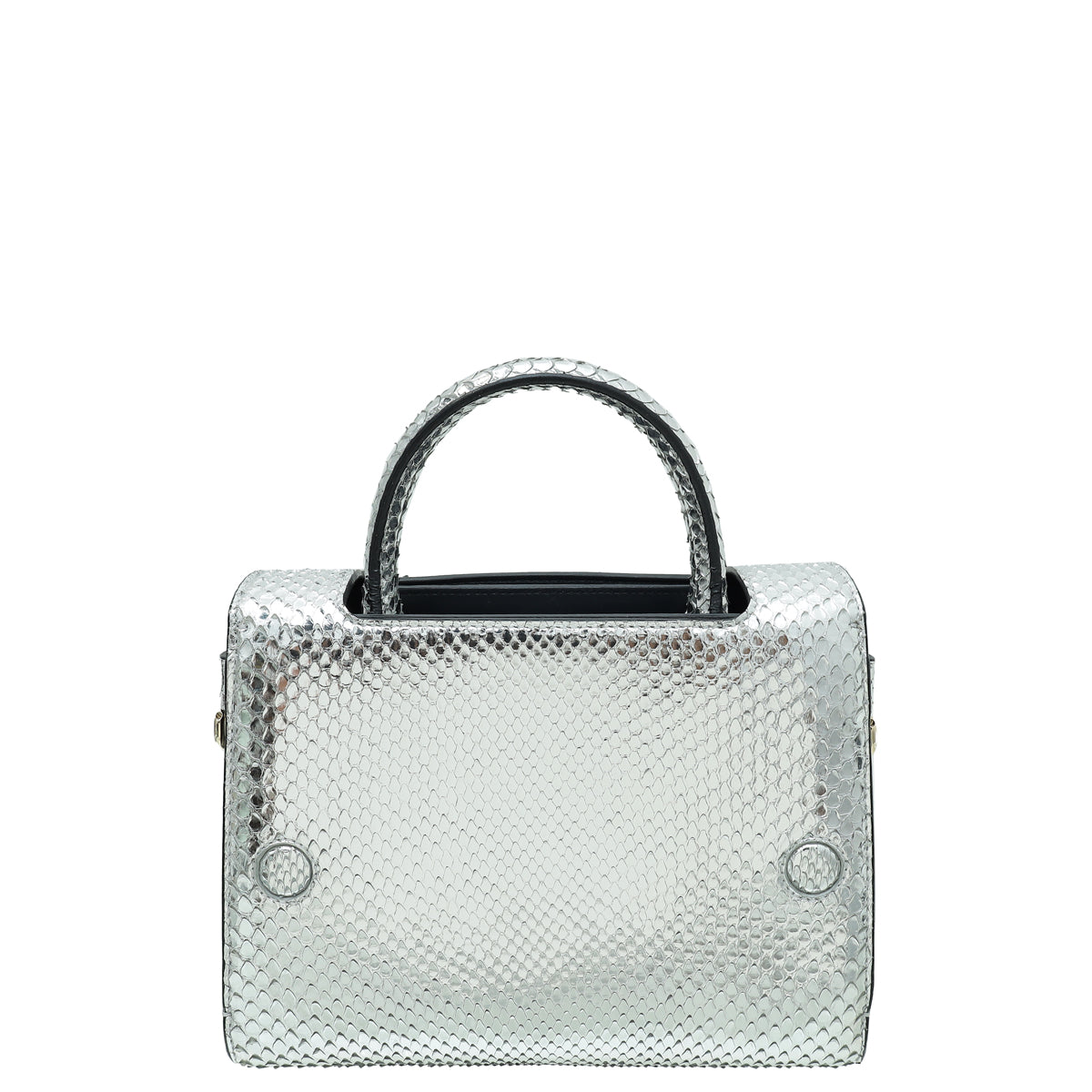 Christian Dior Metallic Silver Python Diorever Mini Bag Rovelle Bags