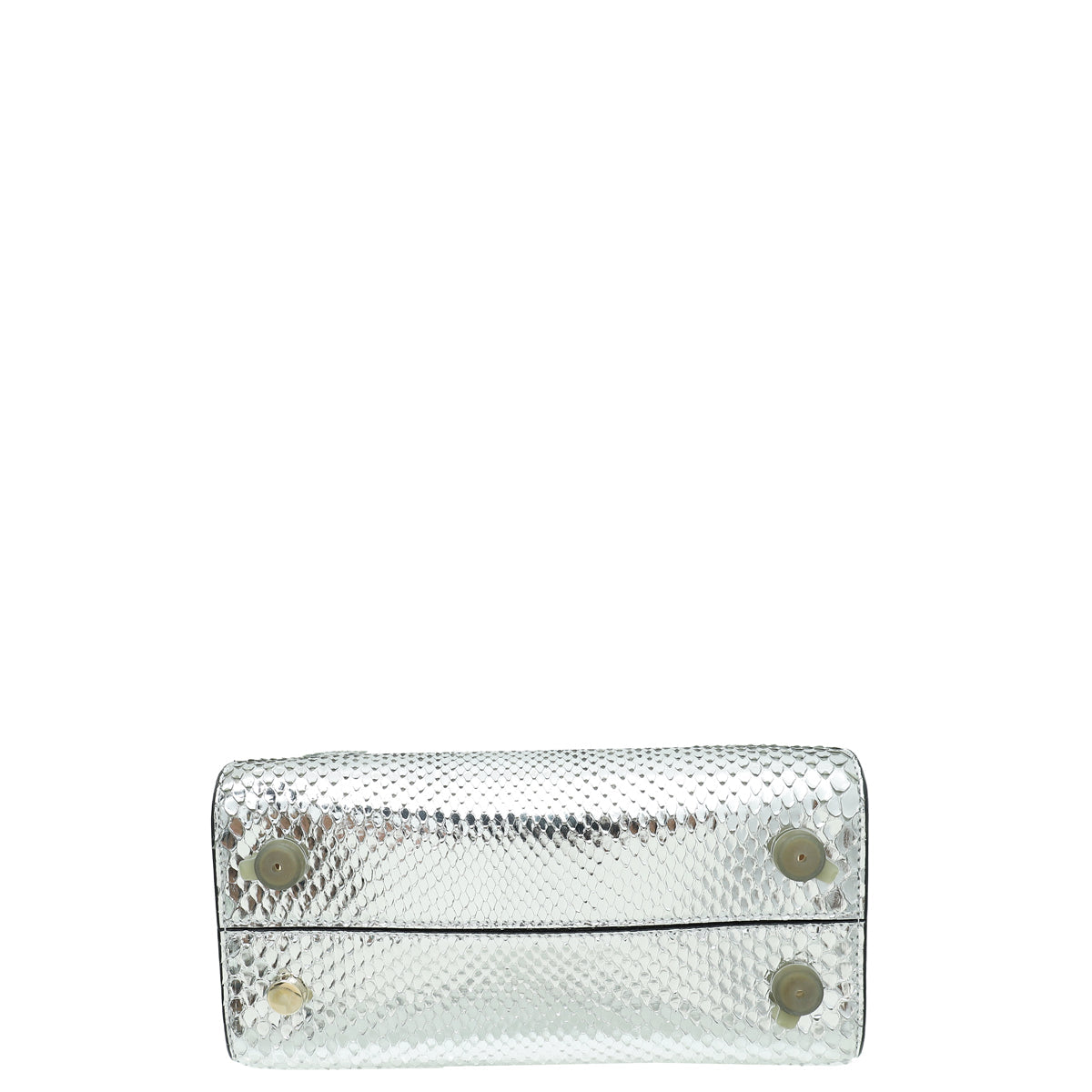 Christian Dior Metallic Silver Python Diorever Mini Bag Rovelle Bags