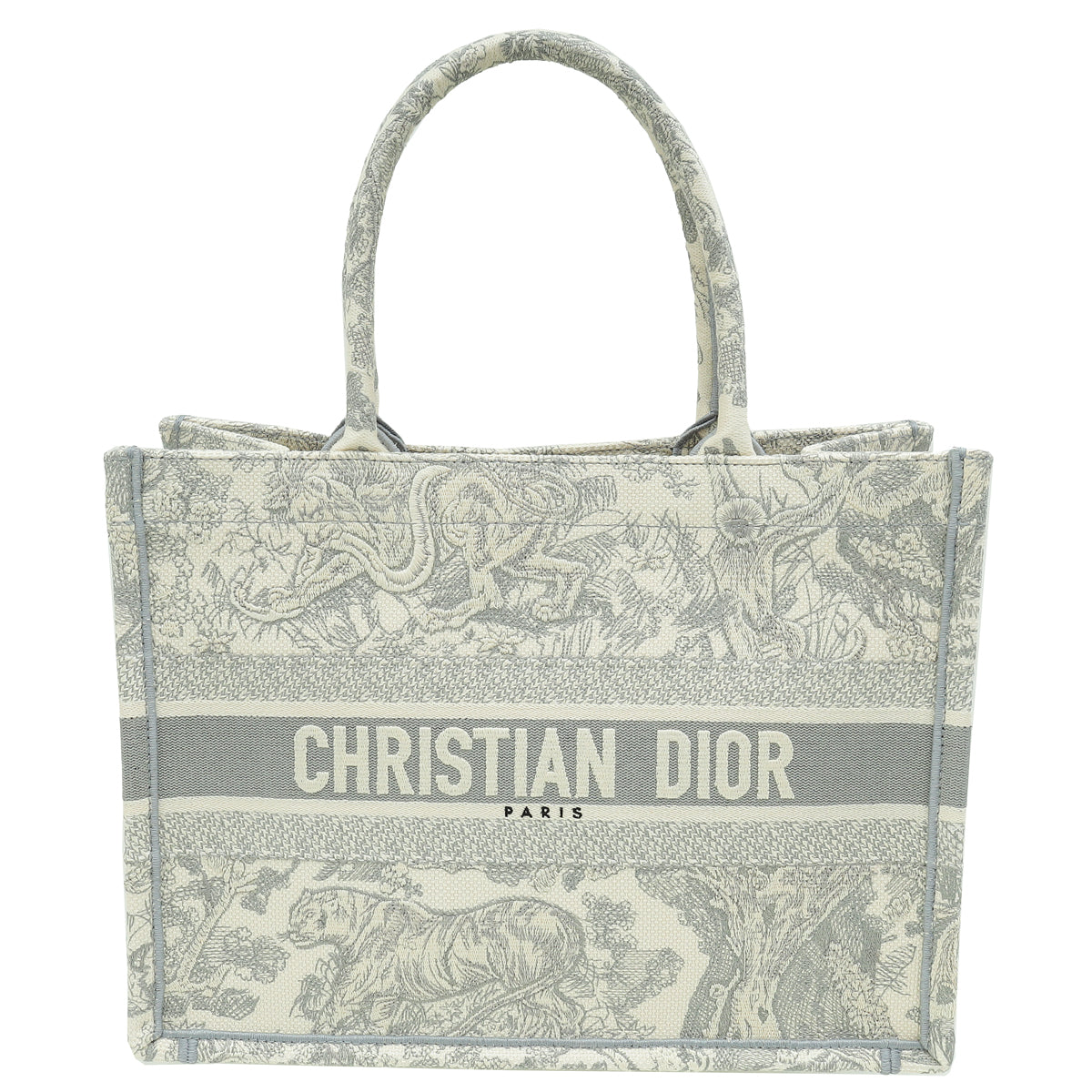 Christian Dior Grey Toile De Jouy Book Tote Medium Bag Rovelle Bags