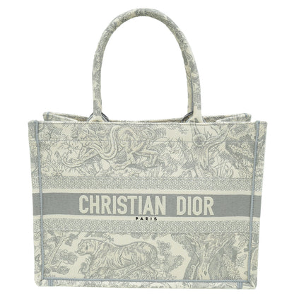 Christian Dior Grey Toile De Jouy Book Tote Medium Bag Rovelle Bags