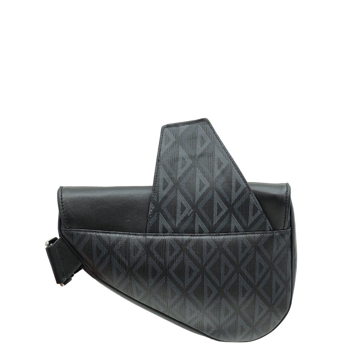 Christian Dior Black Cd Diamond Print Saddle Crossbody Bag Rovelle Bags