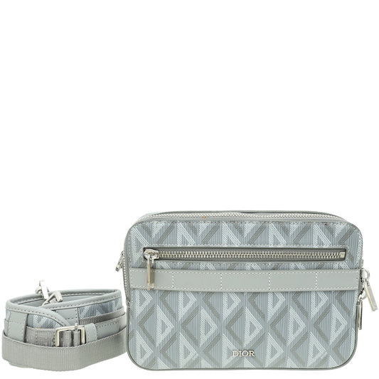 Christian Dior Grey Cd Diamond Safari Bag Rovelle Bags