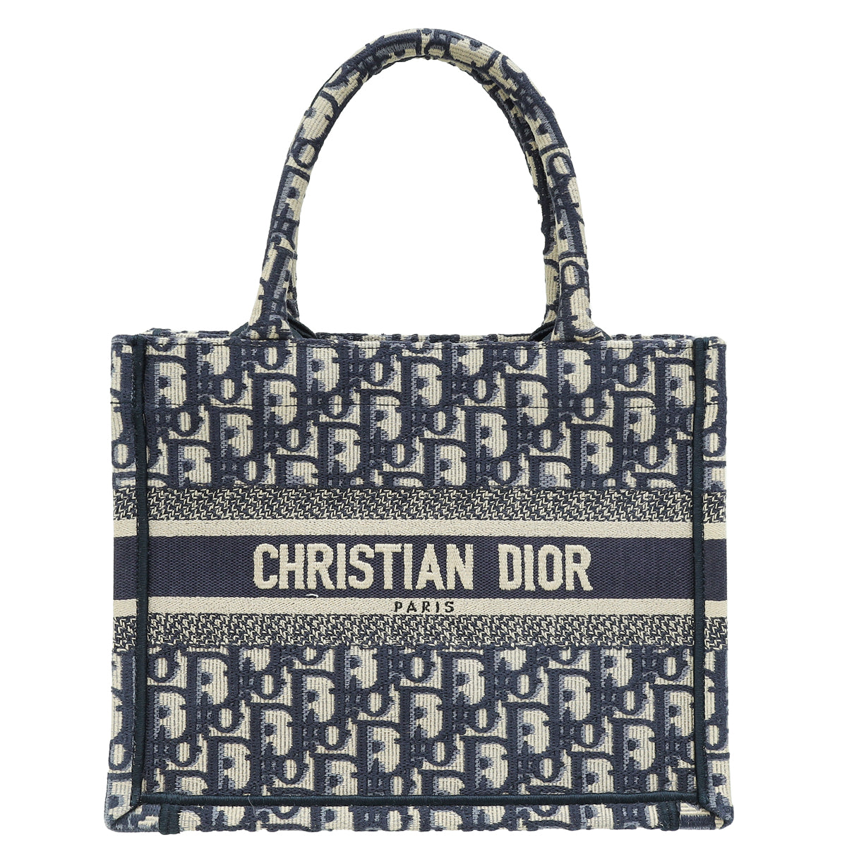 Christian Dior Navy Blue Oblique Book Tote Small Bag Rovelle Bags