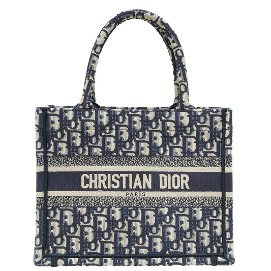 Christian Dior Navy Blue Oblique Book Tote Small Bag Rovelle Bags