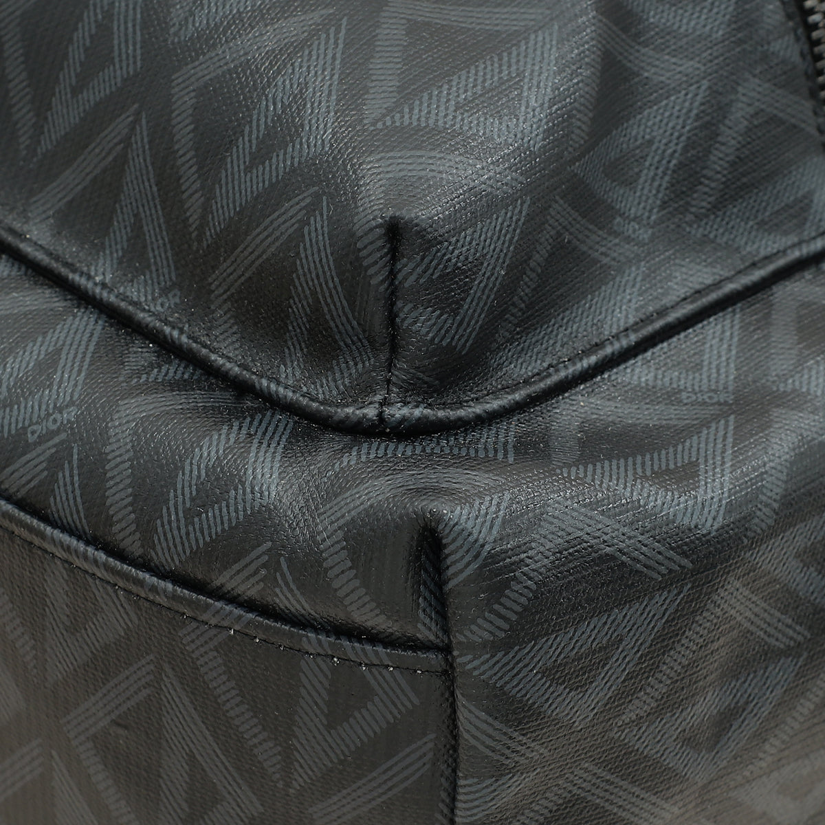 Christian Dior Bicolor Cd Diamond Print Rider Zipped Backpack Bag Rovelle Bags