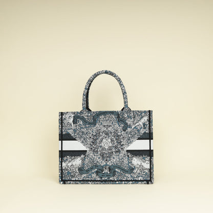 Christian Dior Tricolor Around The World Embroidered Book Medium Tote Bag Rovelle Bags