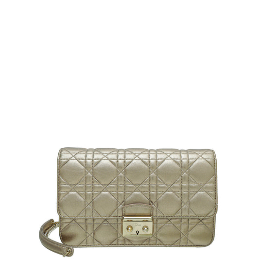 Christian Dior Metallic Gold Miss Dior Promenade Chain Pouch Rovelle Bags