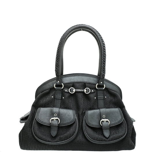 Christian Dior Black Monogram My Dior Frame Pocket Satchel Bag Rovelle Bags