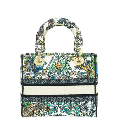 Christian Dior Multicolor Étoile De Voyage Embroidery Lady D-Lite Medium Bag Rovelle Bags