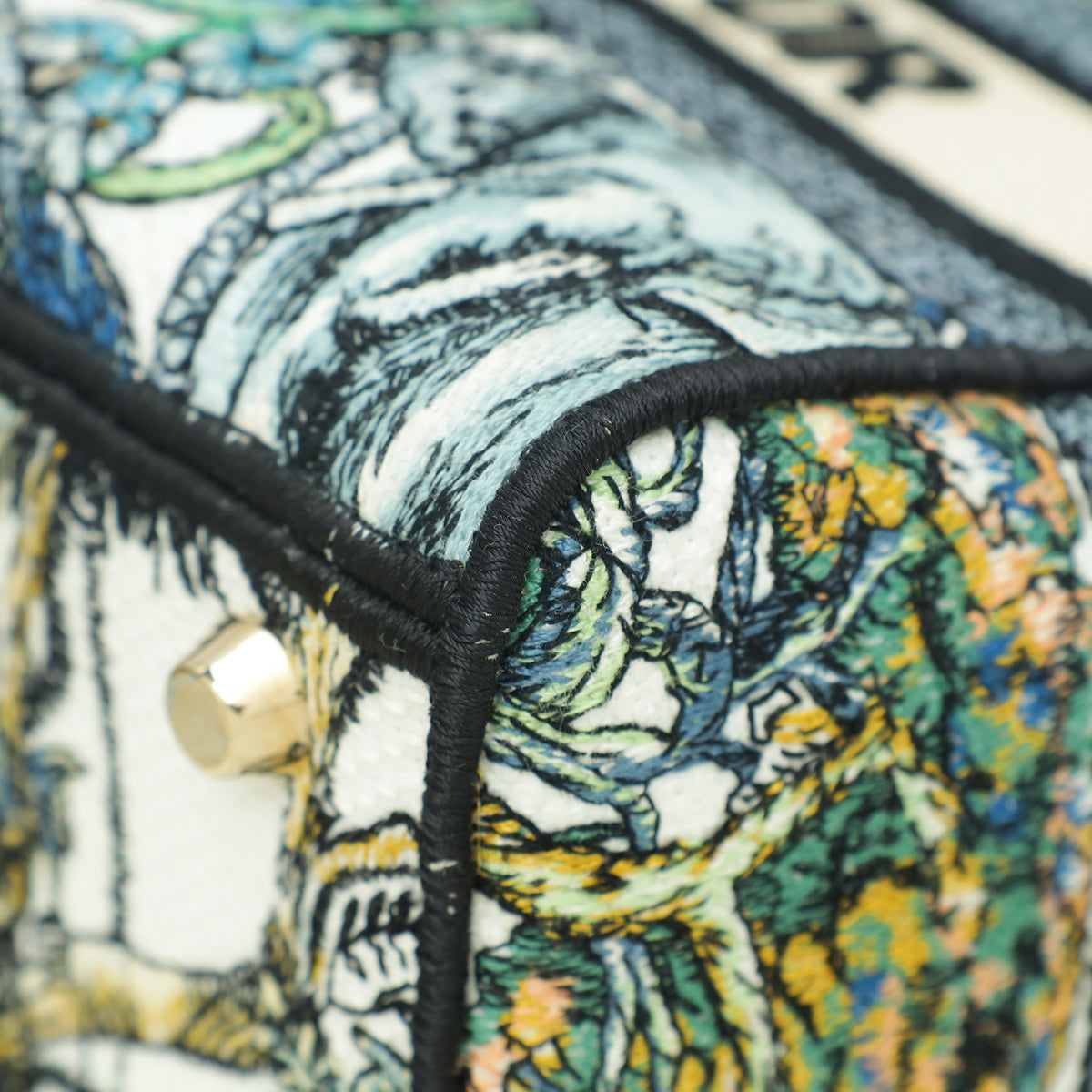 Christian Dior Multicolor Étoile De Voyage Embroidery Lady D-Lite Medium Bag Rovelle Bags