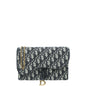 Christian Dior Blue Saddle Chain Pouch Rovelle Bags