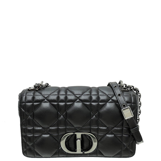 Christian Dior Black Caro Soft Cannage Large Shoulder Bag Rovelle Bags